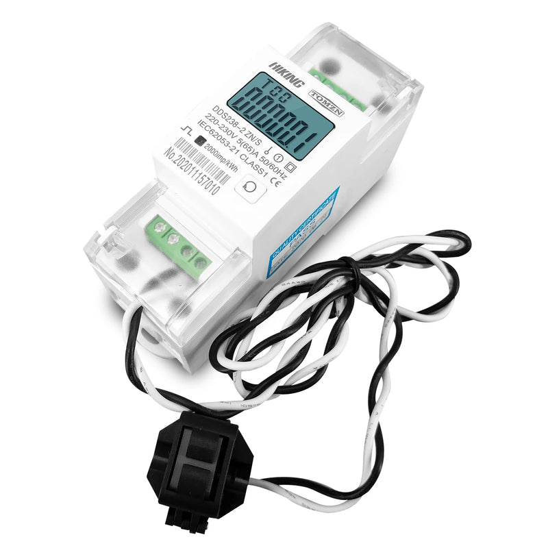 TOMZN 100A 65A 220V 50Hz/60Hz Single Phase Split CT Multi-Function DIN Rail kWh Watt Hour Energy Meter with RS485 MODBUS-RUT