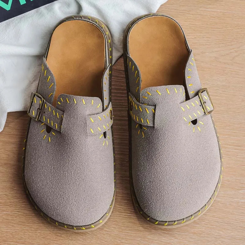 Men's Mules slip on casual shoes new summer breathable light soft-sole anti-slip outdoor fashion versatile walking semi slippers