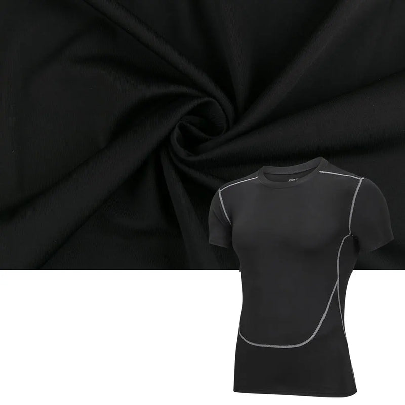 Men's Black Tight Short Sleeve T Shirt Compression Athletic Top for Running Workout Gym Fitness Bodybuilding Sportswear