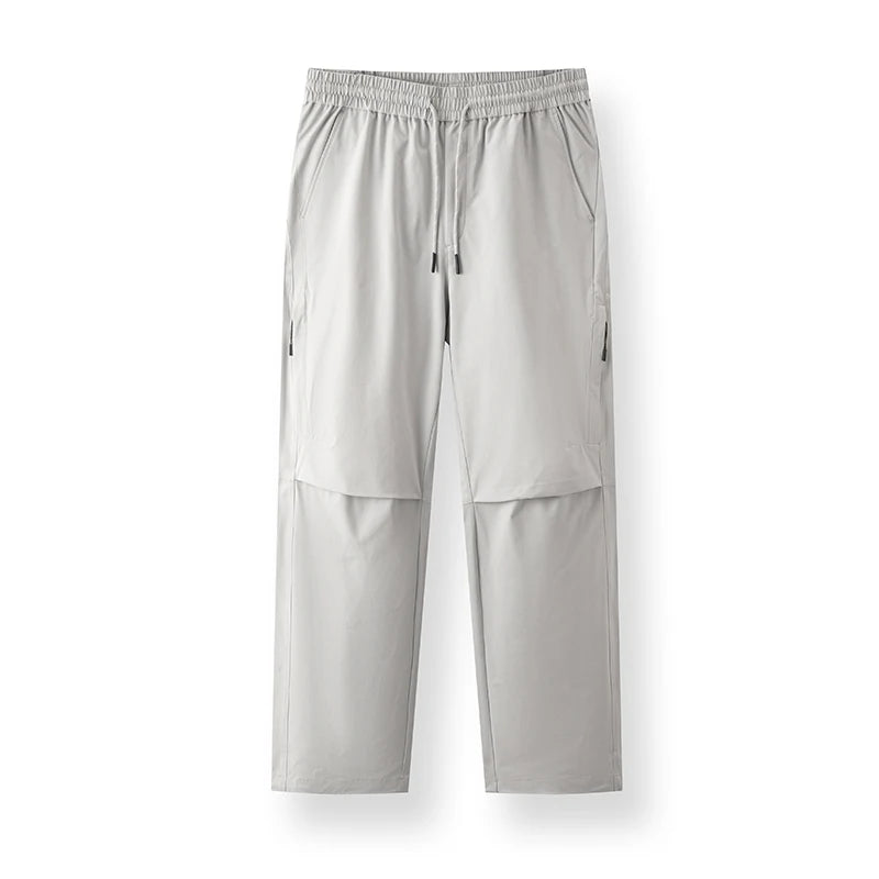 Semir Men Pants Elastic Waist Loose Straight Knee Pleat Outdoor Utility Cargo Casual Autumn Trousers Daily Wear 2026