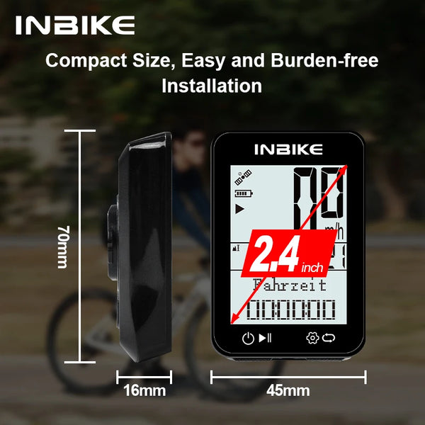 INBIKE Bike Computer GPS Speedometer Odometer Wireless Cycling Computer for Road Mountain Bikes Speed Smart Bicycle Accessories