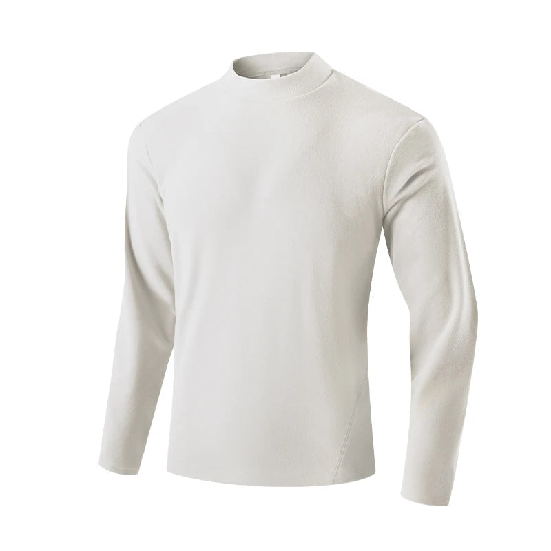 SBWL Fashion Winter/Autumn Men's High-Quality New Outdoor Sports Long-Sleeved T-Shirt Simple Style Warm Round Neck Tops
