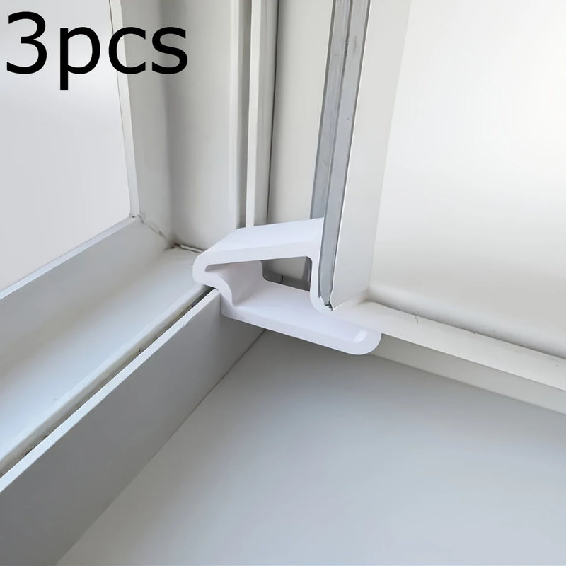 1/2/3pcs Window Stopper-Durable Plastic Door Stopper with Easy-Install Design, Prevents Sliding Down,Secure Hold for Home&Office