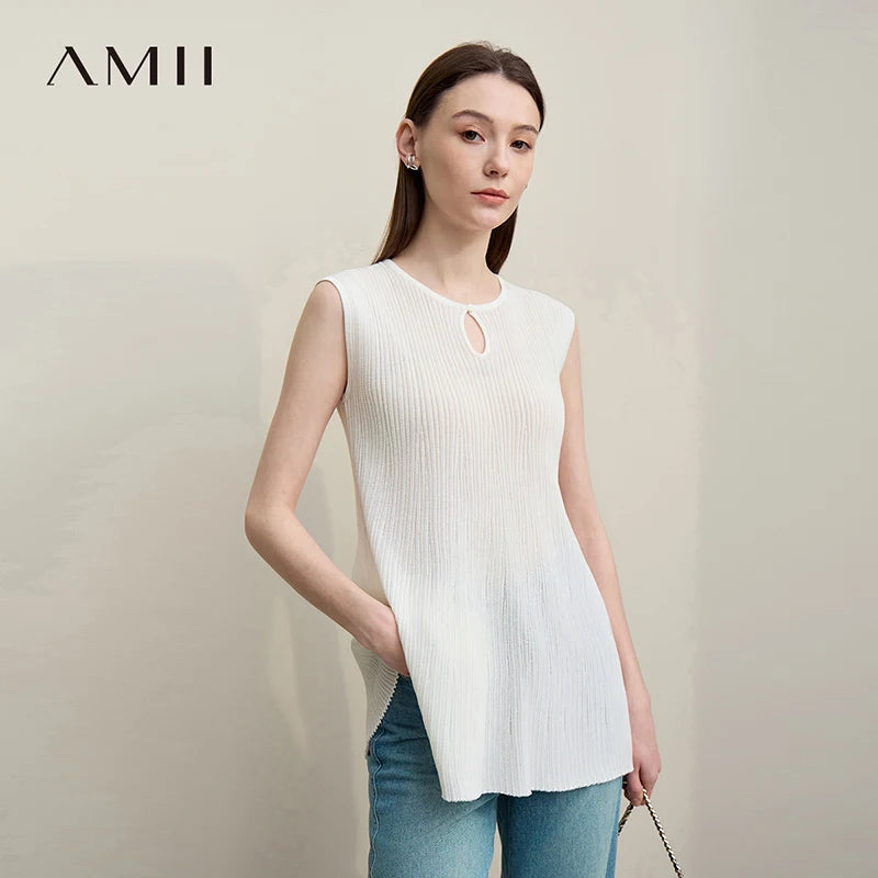 អាវក្រៅ Amii សម្រាប់នារី រដូវស្លឹកឈើជ្រុះ ឆ្នាំ២០២៦ ថ្មី បែបបារាំង ថ្ងៃឈប់សម្រាក កមូល រាងដំណក់ទឹក ដៃខ្លី រាងអក្សរ A Saint ដៃខ្លី គ្មានដៃ សម្រាប់នារី 12641042