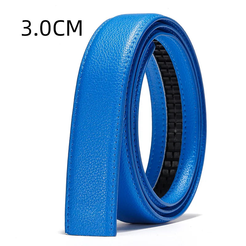 2.4cm 3.0cm 3.5cm Width Available,PU Automatic Buckle Strip Yellow Belt Gray Belt Blue Green Belts (No Belt Metal Buckle) 2026