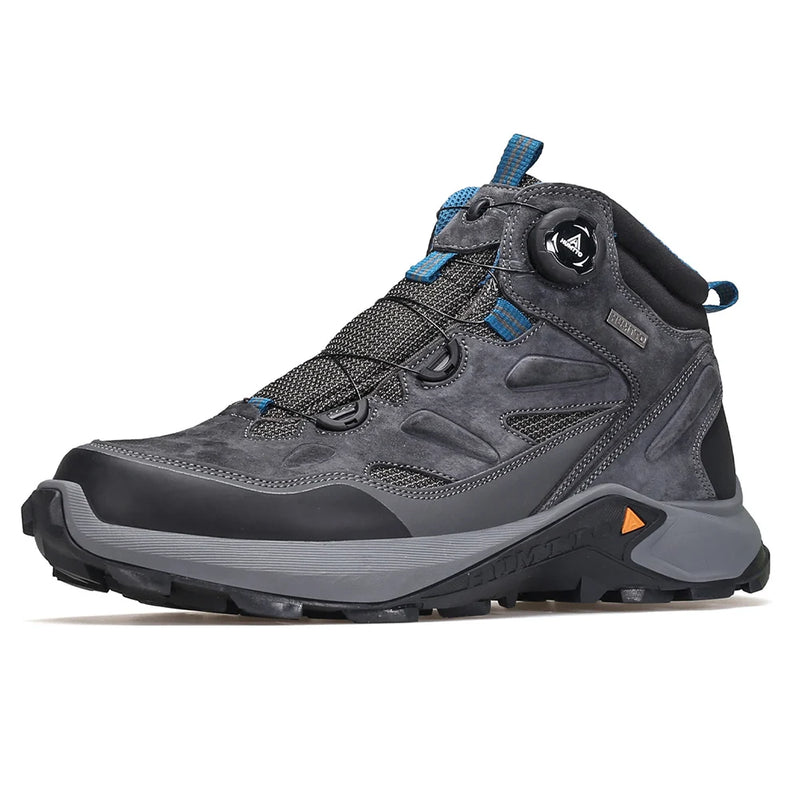 HUMTTO Leather Boots for Men Luxury Designer Hiking Shoes Outdoor Climbing Trekking Sneakers Mens Sports Waterproof Ankle Boots