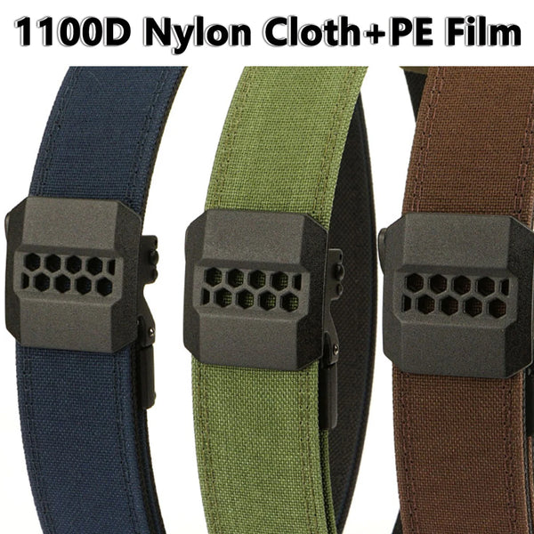 TUSHI New Tactical Pistol Airsoft Belt for Men Metal Automatic Buckle Military Belt 1100D Tight Nylon Casual Belt Male Girdle