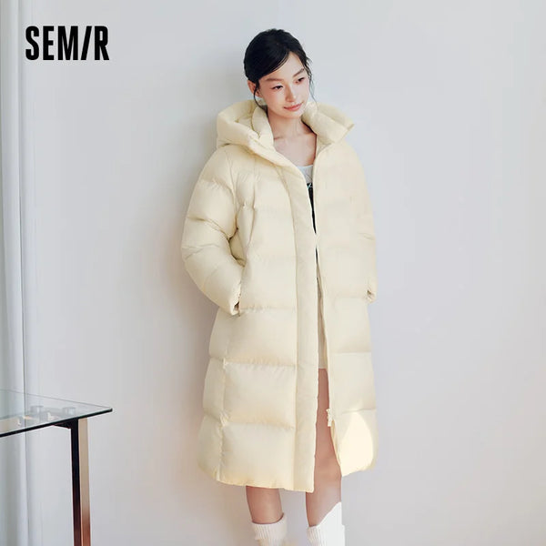 អាវក្រៅ Semir សម្រាប់នារី ប្រវែងវែង ធន់នឹងទឹក ឆ្នាំ២០២៦ ថ្មី ស្លៀកប្រចាំថ្ងៃ រដូវរងា ស្ទីលធម្មតា ទីក្រុង អាកាសធាតុត្រជាក់ ពាក់ជាស្រទាប់ៗ