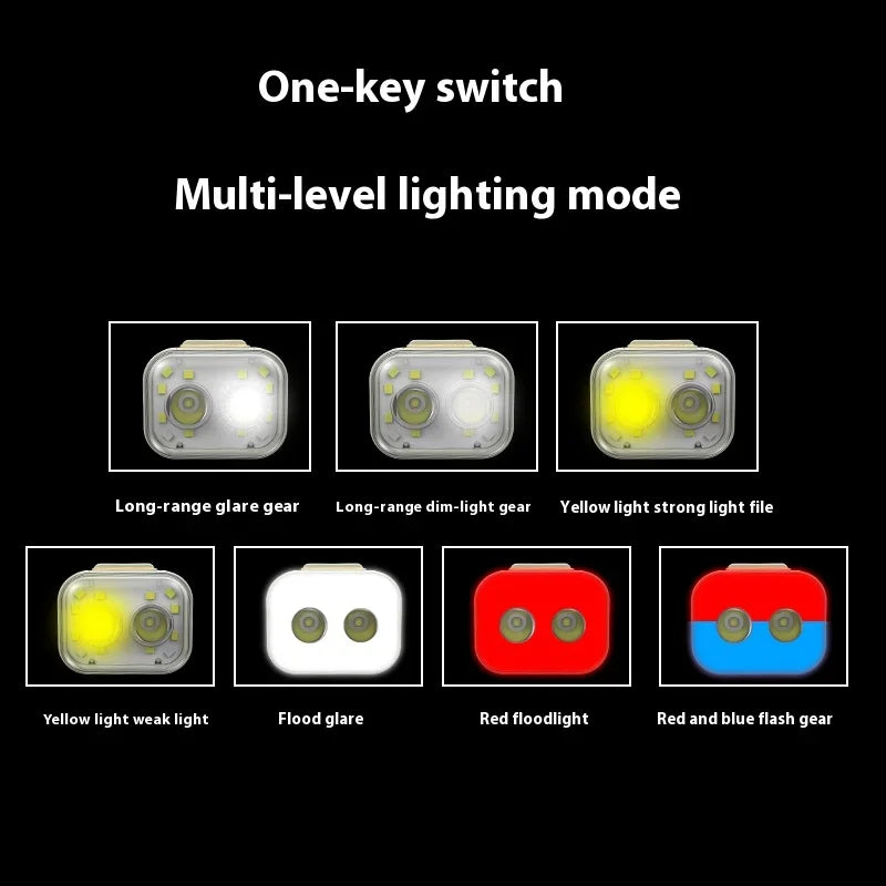 ភ្លើងមុខ LED ដ៏មានអានុភាព ចង្កៀងមុខ COB ពិលភ្លើងពិលសម្រាប់បោះតង់ នេសាទ