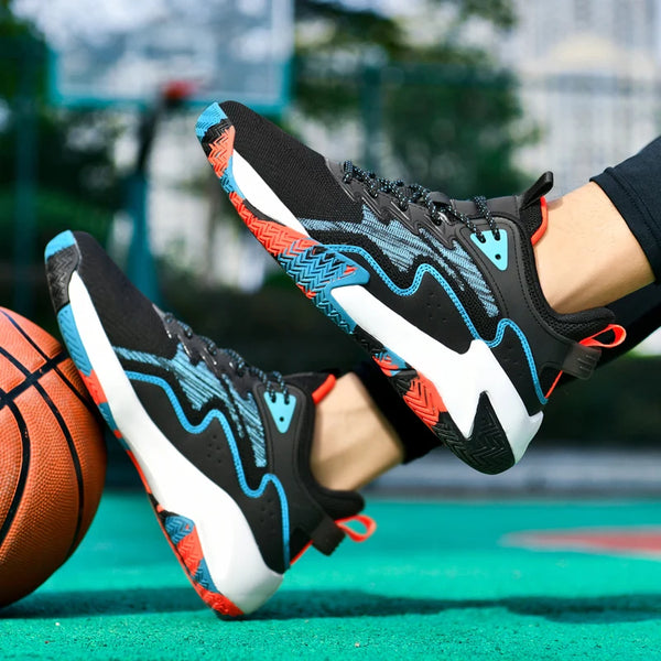Basketball shoes Four Seasons men's lightweight plus size breathable casual sports shoes outdoor racing running speed sneakers
