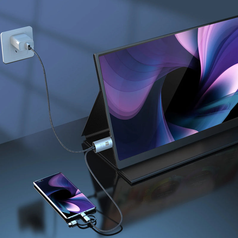 ខ្សែ UCable HDMI ទៅ Lightning 3 ក្នុង 1 សម្រាប់ភ្ជាប់អេក្រង់ទៅម៉ូនីទ័រផ្ដេក និងបញ្ឈរ សម្រាប់ I-O-S/ទូរស័ព្ទ Android