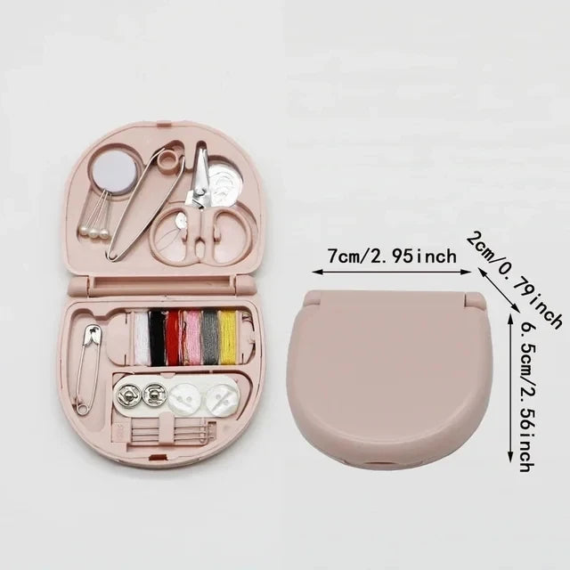 1set Mini Needle And Thread Box Portable Small Needle And Thread Kit Sewing Tool Combination Set, sewing kit, sewing tools.
