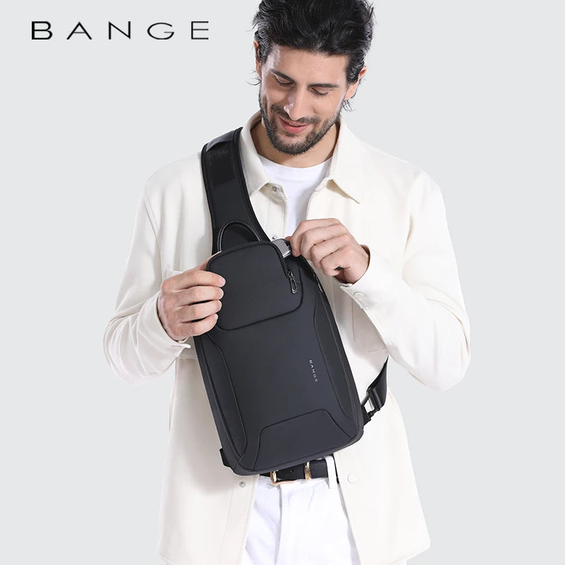 BANGE New Men Shoulder Bags Crossbody Fanny Packs Luxury Waist Pack Bag Sling Men's Shoulder Bags Crossbody Outdoor Cycling Bag