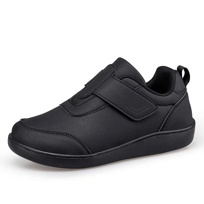 Wide Toe Box Orthopedic Shoes for Men Women Adjustable Hook&Loop Leather Casual Sneakers Elderly Easy Wear Walking Footwear