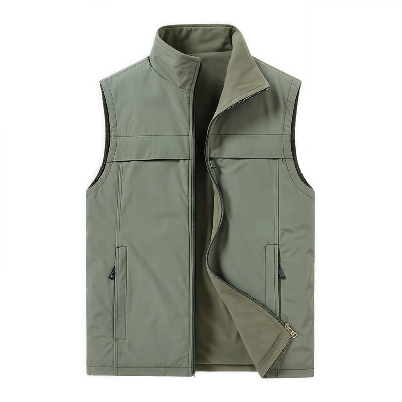 2026 Autumn winter Warm Thickened fleece double-sided  vest Men's Vest Jacket  Outerwear slim fit Jacket Casual Style