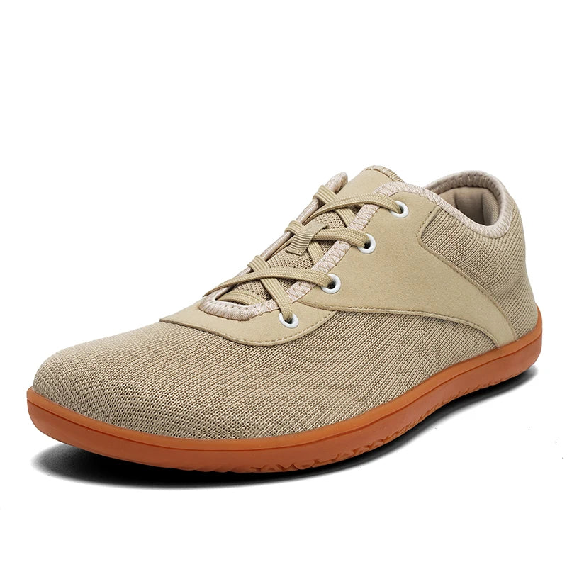 Extra Width Barefoot Shoes Wide Box Toe Shoes Minimalist Nonslip Outdoor Casual Flat Walking Sneakers Zero Drop Breathable Mesh