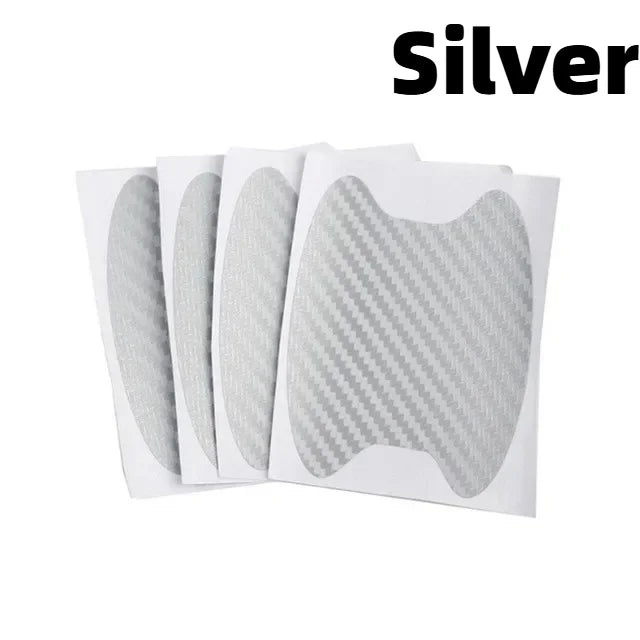 4pcs Car Door Sticker Carbon Fiber Scratch Resistant Cover Auto Handle Protection Film Exterior Styling Car Additions.