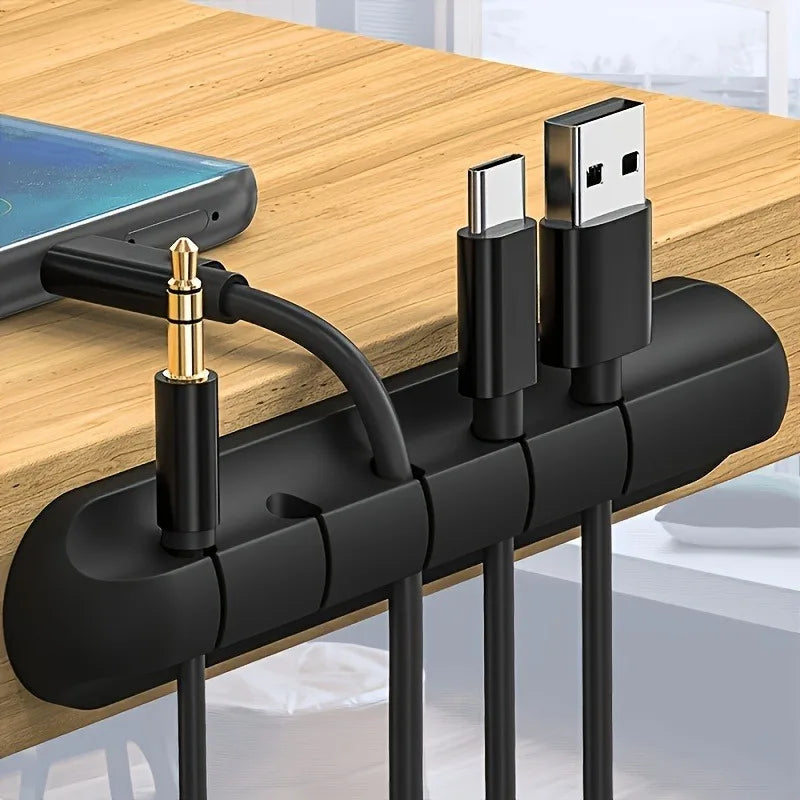 1pc Multi-Groove Cable Organizer for Easy Organization of Wires,Suitable for Desks, Homes, Offices,Bedside Table Cable Holder