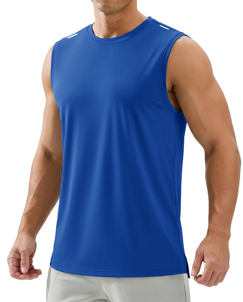 TACVASEN Mens Lightweight Tank Tops Quick Dry Fitness Workout Sleeveless Shirts Summer Muscle Gym Vest Athletic Tank Tops USsize