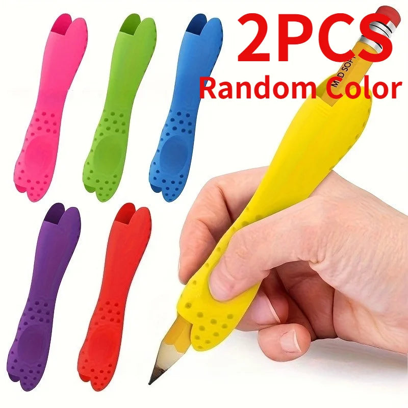 2pcs 2-in-1 Ergonomic Writing Aid, ual End Grip for Beginners, Posture Corrector & Hand Fatigue Relief, pencil grip