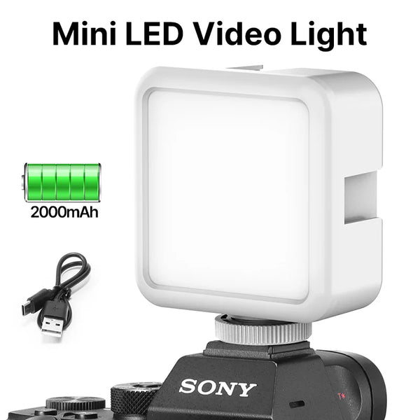 ភ្លើងវីដេអូ Ulanzi VL49 Mini LED 2000mAh CRI 95+ 5500K ភ្លើងថតរូបចល័ត Vlogger បំពេញជាមួយ Cold Shoe សម្រាប់កាមេរ៉ា DSLR