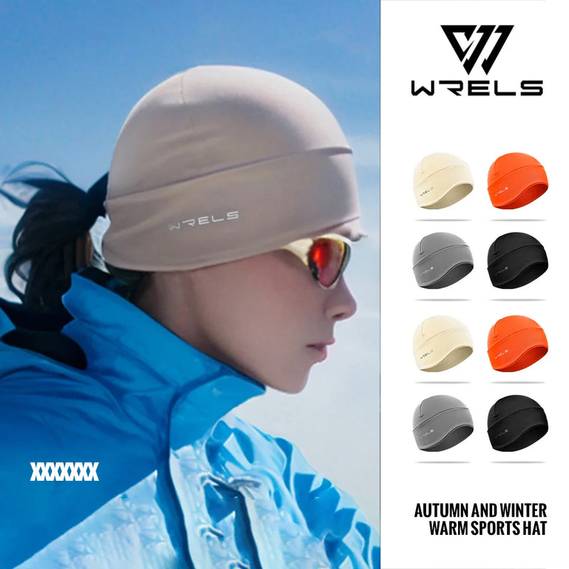 WRELS Winter Hats Windproof Sweat absorption Women Soft Warm Outdoor Cycling Hat Running Skiing Sports Beanie Autumn Winter Hat