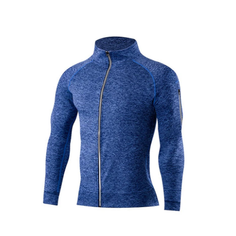 2026 NEW Men's Long Sleeve Full Zip Sports Jacket Running Workout Training Jogging Sweatshirt for Gym Fitness Athletic Wear