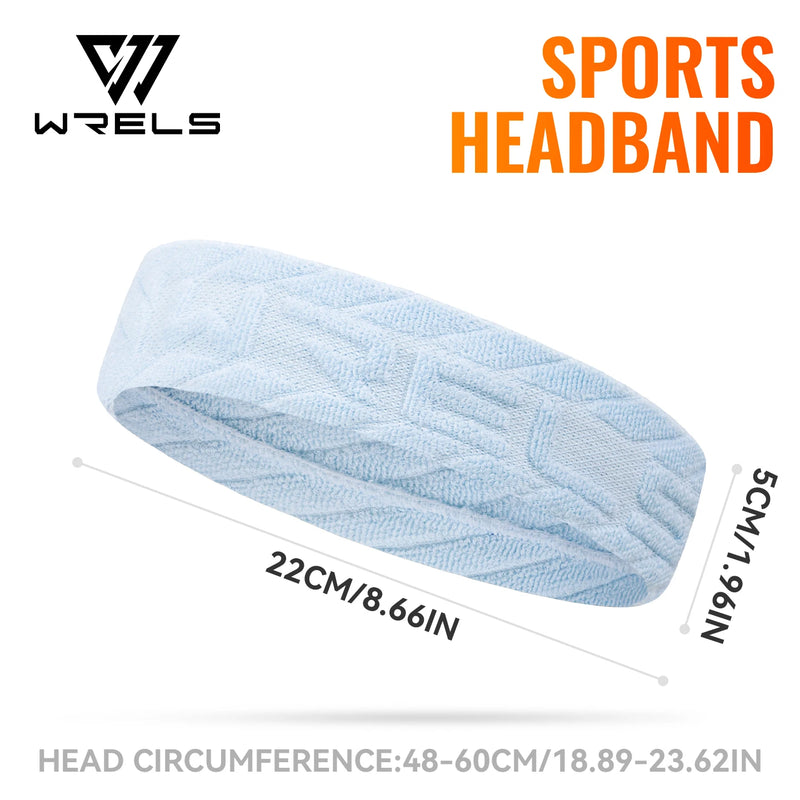 WRELS Sports Headband Absorbent Sweatband Breathable Hair Band Men Women Basketball Tennis Running Fitness Gym Yoga Hairband