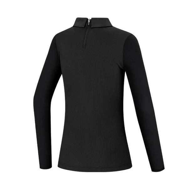 PGM Golf Women's Long Sleeve T Shirts Breathable Ice Silk Summer Spring Autumn Elastic Comfort Back Zipper Apparel Women YF476