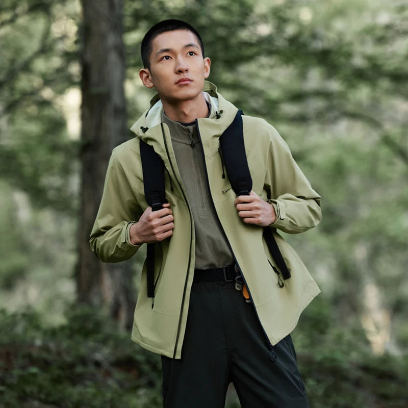 Semir Men Jacket Waterproof Windproof Stain Resistant Hooded Outdoor Clip Jacket Raglan Sleeve Travel Outerwear 2026