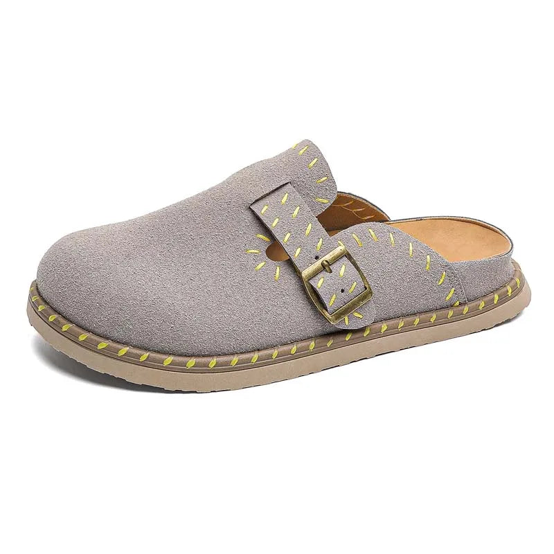 Men's Mules slip on casual shoes new summer breathable light soft-sole anti-slip outdoor fashion versatile walking semi slippers