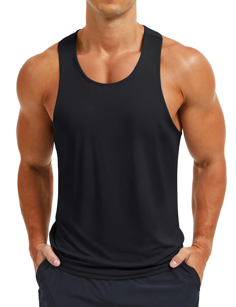 TACVASEN Men's Dry Fit Tank Tops Fitness Workout UPF 80+ Sleeveless Shirts Summer Muscle Gym Running Vest Athletic Tank Tops