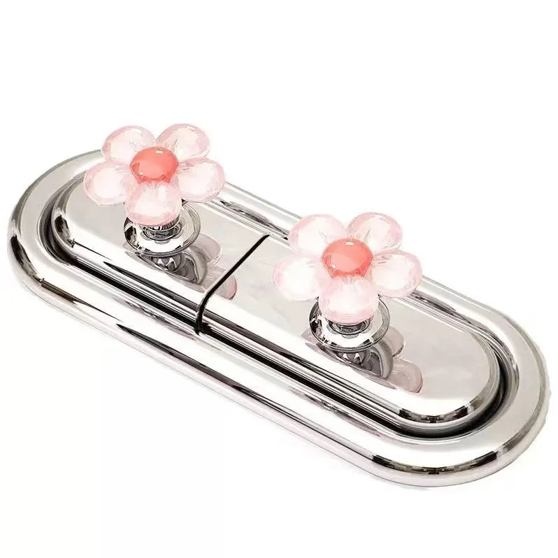 Cute Flower Toilet Press, Long Nail Nail Nail Art, Creative Bathroom Water Tank Flush Switch Button