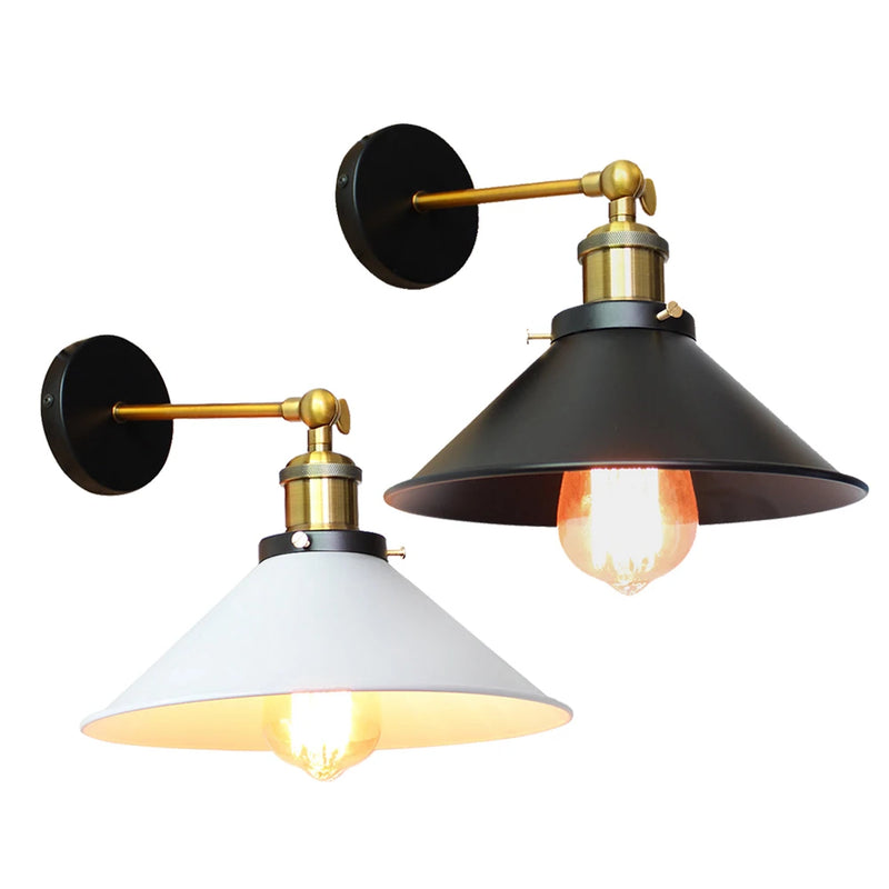 JOYINLED Vintage Industrial Metal Wall Sconce Lighting 180 Degree Adjustable Wall Light Rustic Antique Gooseneck Wall Lamp E27