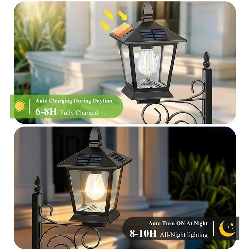 ភ្លើងសូឡា 2in1 ផើងផ្កាក្រៅផ្ទះ ផើងផ្កាប្តូរដោយស្វ័យប្រវត្តិ ភ្លើងតុបតែងសួន ចង្កៀងផ្កា IP65 ការពារទឹកសម្រាប់សួនច្បារ