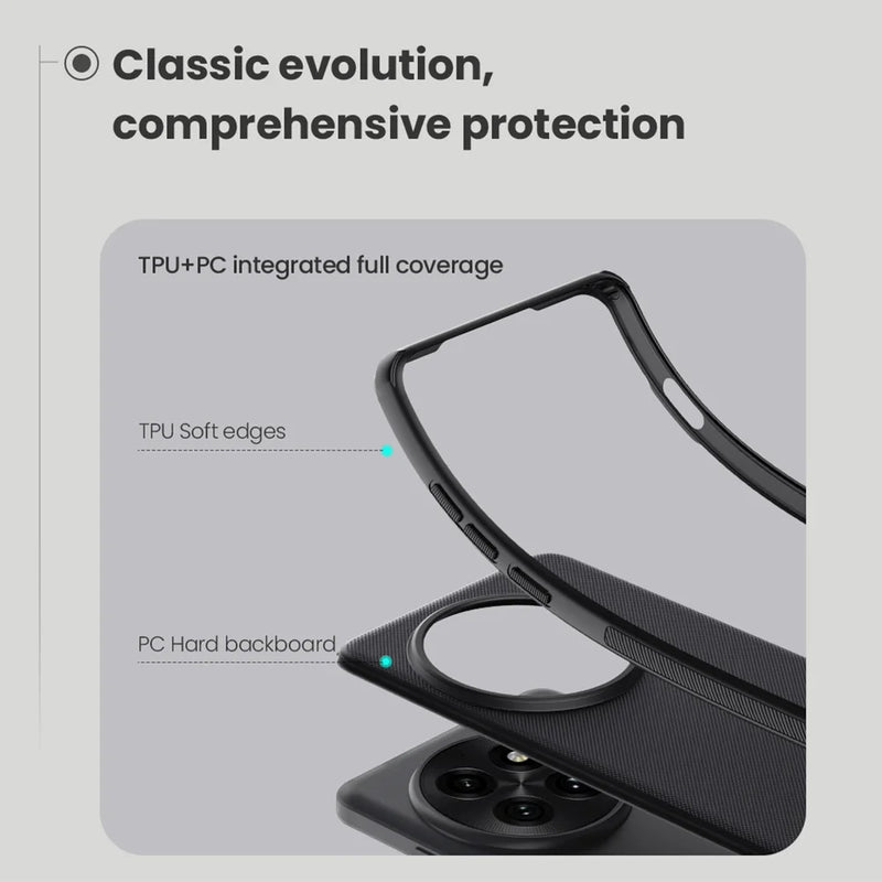 For OnePlus 13 Case NILLKIN Super Frosted Shield Pro Ultra-Thin Phone Cover For OnePlus 12 TPU Soft Edge Anti Drop Case