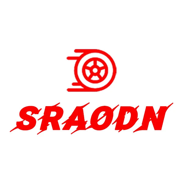 Red logo with a tire symbol and text on a white background