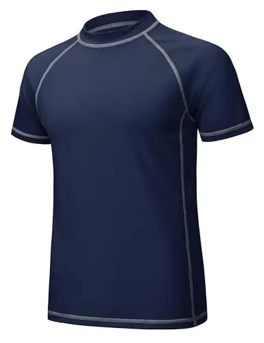 TACVASEN Men's Summer UPF 50+ Swim Water Rash Guard Shirts Quick Dry Fishing Stretch Lightweight Outdoor Running Short Shirts