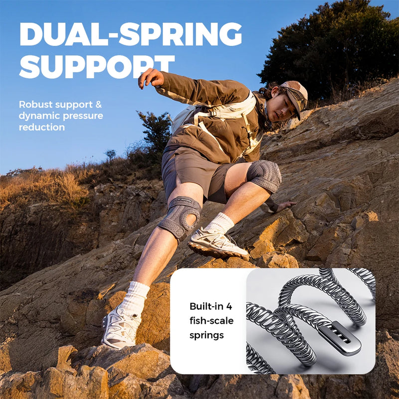 Naturehike New Four Spring Support Mountaineering Knee Protector Outdoor Adventure Leg Thickened Stress Relieving Protective Pad
