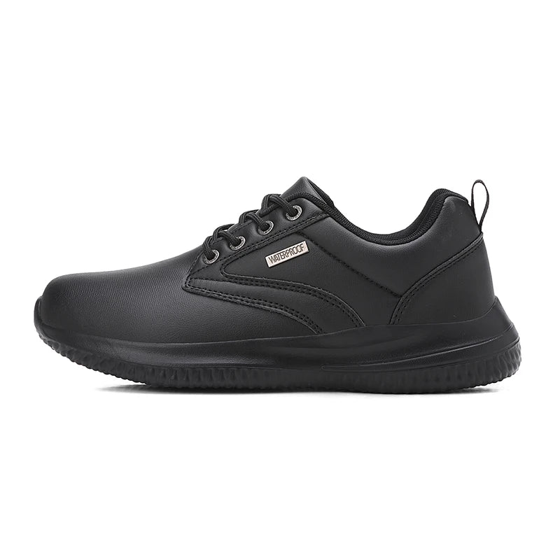 Men Sports Shoes New Leather Street Running Anti Slip Thick Soled Fitness Shoes Light Soft Youth Jogging Casual Shoes for Men