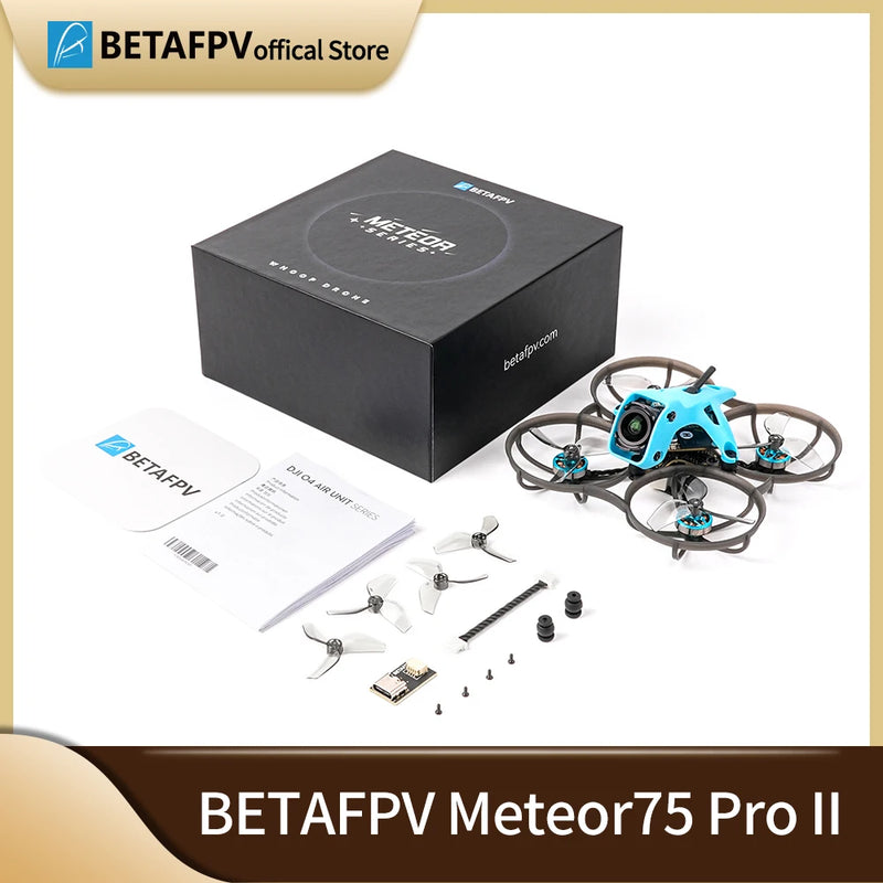 ឧទ្ធម្ភាគចក្រ BETAFPV Meteor75 Pro II O4 Brushless Whoop Quadcopter ផលិតឡើងសម្រាប់ O4 Air Unit ដែលមាន Butterfly O4 Wide Cinematic Confidence BEW