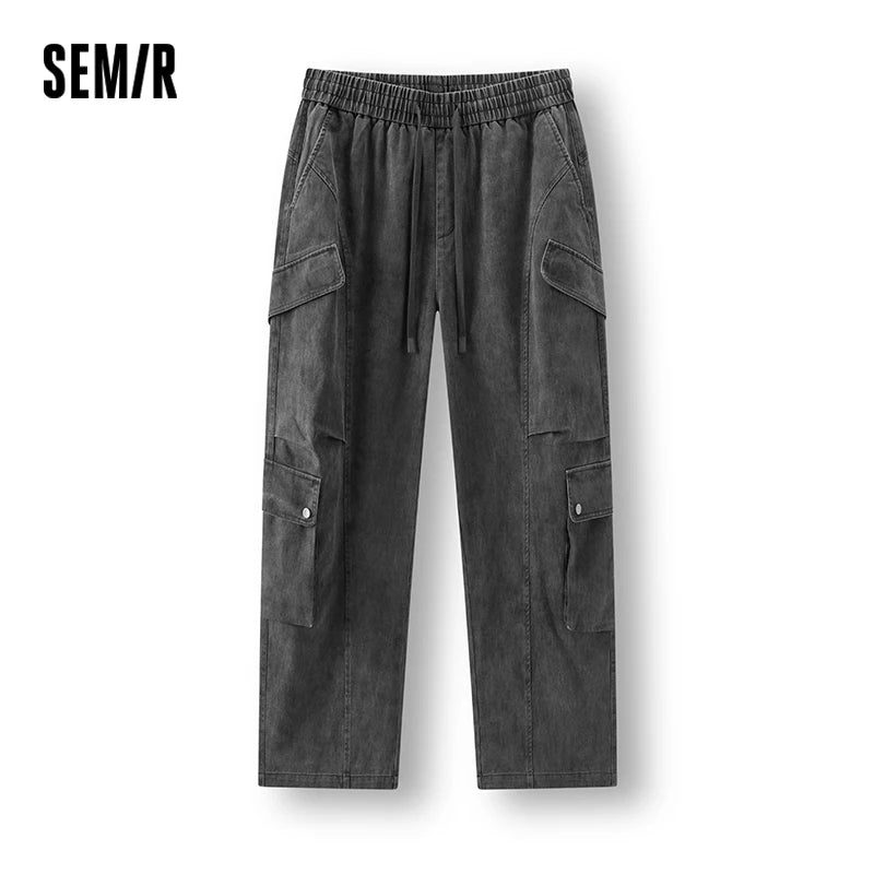 ខោបុរស Semir ខោរលុងជើងកោង សម្លៀកបំពាក់ធ្វើការ កប្បាស វីនថេច ស្ទីលវីនថេច ឆ្នាំ២០២៦ សម្លៀកបំពាក់ប្រចាំថ្ងៃរដូវរងាថ្មី