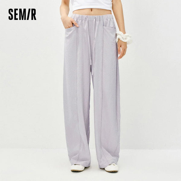 ខោ Semir សម្រាប់ស្ត្រី រដូវផ្ការីក ឆ្នាំ២០២៦ ខោជើងវែង សាច់ក្រណាត់ទឹកដោះគោ ខោជើងវែង ខោទាន់សម័យ ឆើតឆាយ
