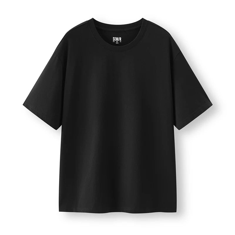Semir Men T shirt Solid Color Crew Neck Knit Comfortable Versatile Casual Top 2026 Summer Simple Daily Clothes