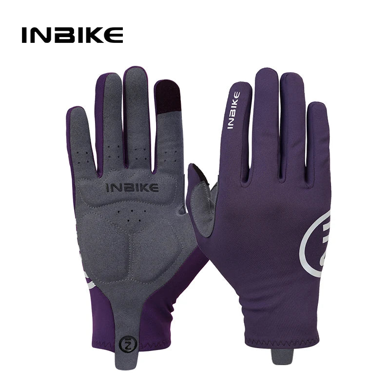 INBIKE Winter Cycling Gloves for Men Thermal Fleece Road Bike Gloves Full Finger MTB Cycling Gloves Touchscreen Bike Accessories