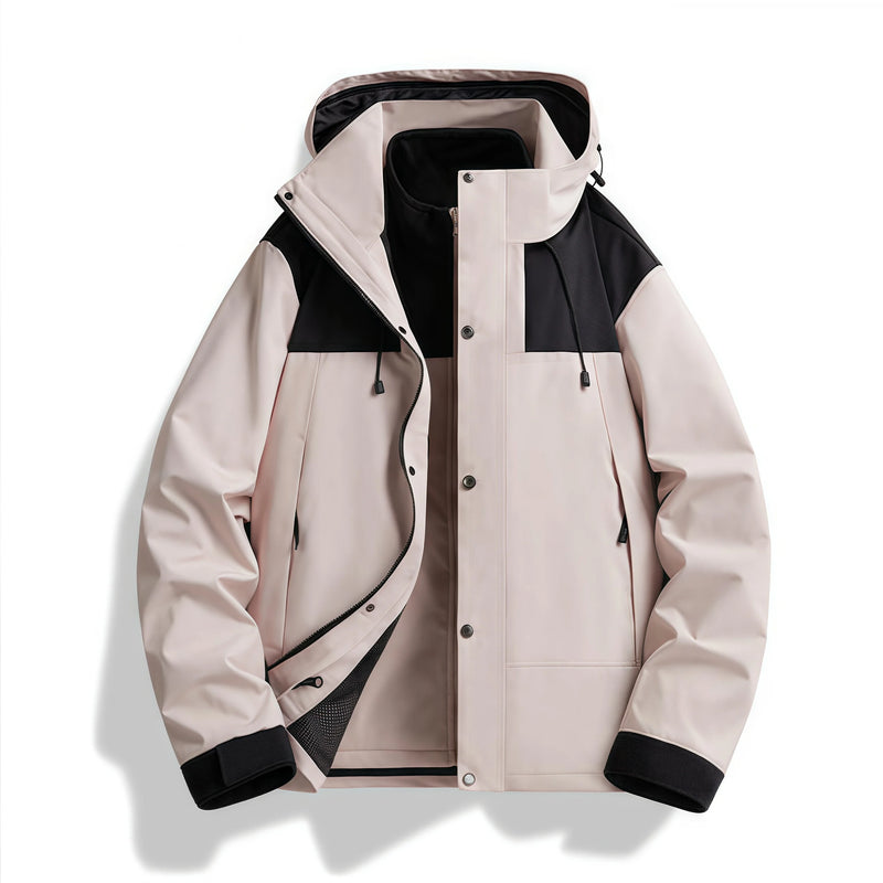 Graphene energy double-sided velvet inner tank 3-in-1 Windbreaker Windproof Cold-proof Wear-resistant  Fashion Style