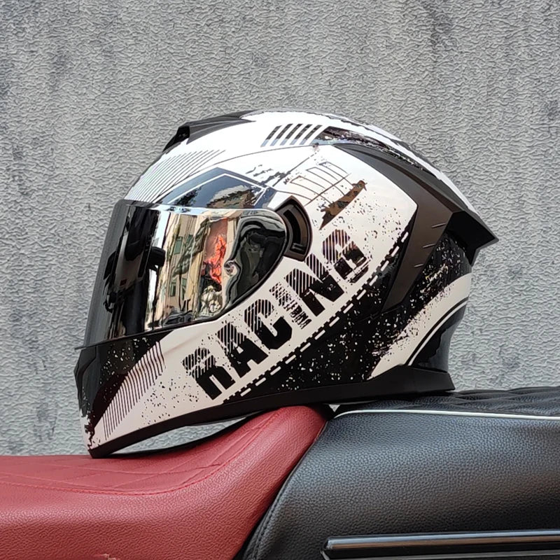 Motorcycle Full face helmet dual lens anti-fog motorbike motorcross racing helmet Casco Capacete protective DOT