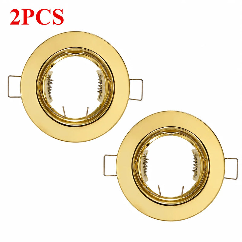 JOYINLED Gold Recessed Downlight Frame Trim Ring 1/2/10PCS GU10 MR16 Spotlight Holder Fitting 60mm Cut Out Ceiling Lamp
