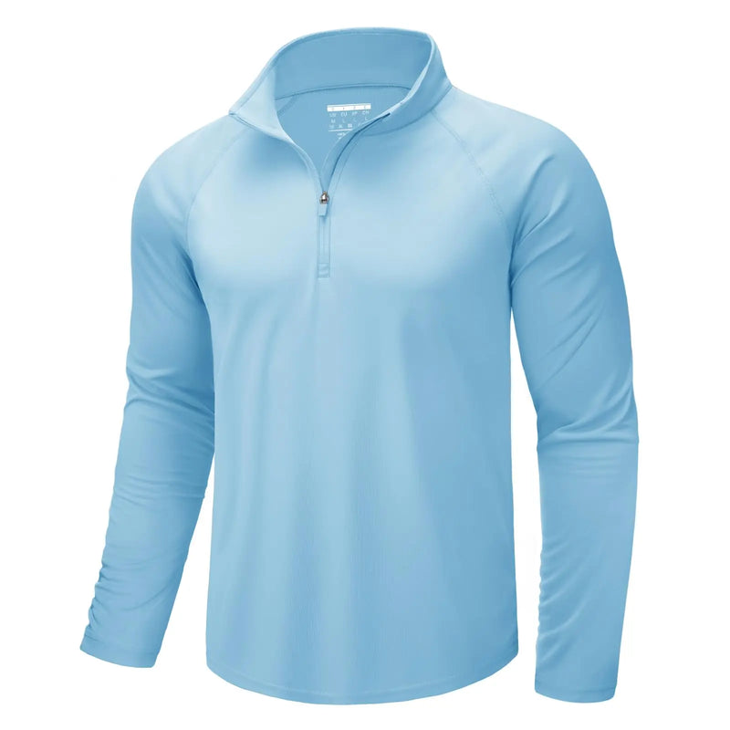 TACVASEN Mens UPF50+ UV Protection T-Shirt Lightweight Long Sleeve Quick Dry Fishing Shirt Outdoor Hiking Workout Rash Guards