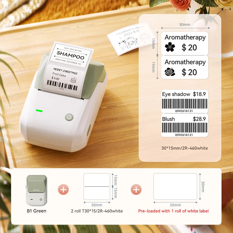 Niimbot B1 Portable Cosmetics Label Printer Wireless  Label Maker Multifunctional Self-adhesive Pocket Label Machine